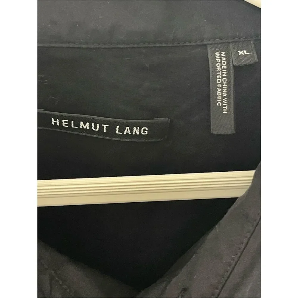 Helmut Lang Black Short-Sleeve Button-Down Shirt